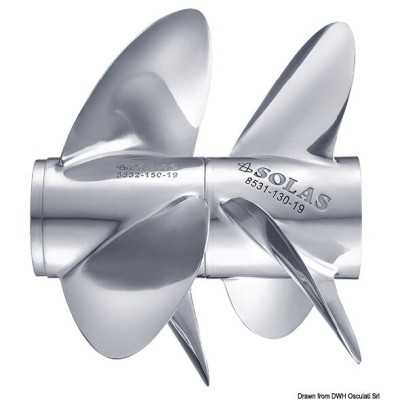 Elica SOLAS in Acciaio Inox per VOLVO PENTA DP 280/290 Tipo C3 Rif. OEM 3860878 OS5220403-28%