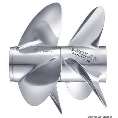 Elica SOLAS in Acciaio Inox per VOLVO PENTA DP 280/290 Tipo C6 Rif. OEM 3857497 OS5220406-28%