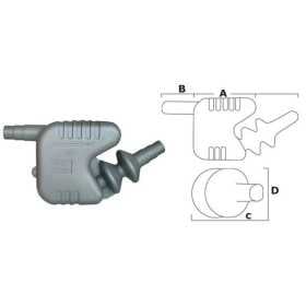 Exhaust muffler for water cooled engines D.50/60/65mm CSMA2285