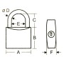 Set 3 SeaLock Arch padlocks 30mm Shackle H.24mm -3 keys LZ11906
