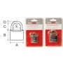 Stainless Steel standard shackle padlock 50x40.3x29.5x7.9x27.9mm MT0344450