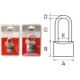 Stainless Steel long shackle padlock 50x40.3x29.5x7.9x49mm MT0344455