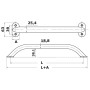 Corrimano in acciaio inox Tubo ovalizzato 600mm Sezione 19x25mm OS4191124-0%