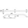 Corrimano in acciaio inox Tubo ovalizzato 915mm Sezione 19x25mm OS4191136-18%