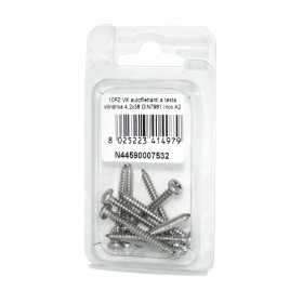 Viti autofilettanti a testa cilindrica DIN7981 Inox A2 4,2x38mm 10pz N44590007532