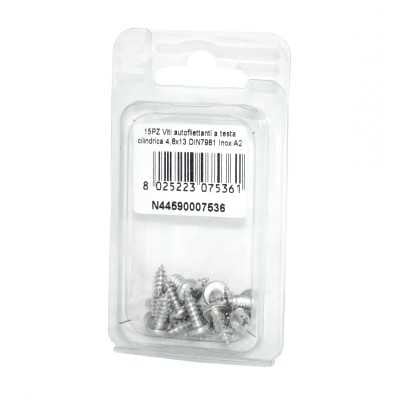 DIN7981 A2 Stainless Steel Cylindrical head self-tapping screws 4.8x13mm 15pcs N44590007536