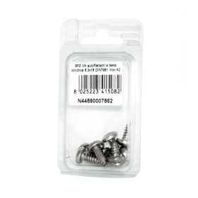 Viti autofilettanti a testa cilindrica DIN7981 Inox A2 6,3x16mm 8pz N44590007562