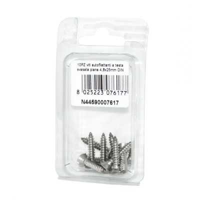 A2 DIN7982 Stainless steel flat self-tapping countersunk screws 4.8x25mm 10pcs N44590007617