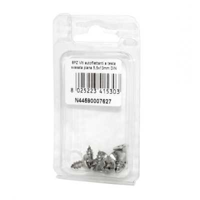 Viti autofilettanti a testa svasata piana DIN7982 Inox A2 5,5x13mm 8pz N44590007627