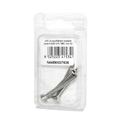 A2 DIN7982 Stainless steel flat self-tapping countersunk screws 5.5x50mm 4pcs N44590007635