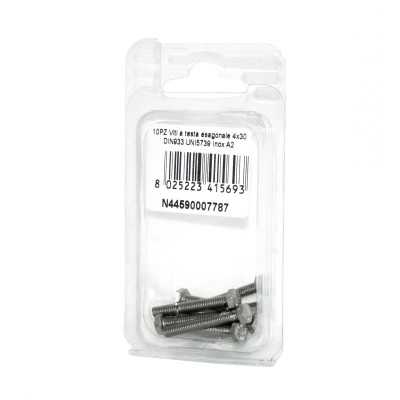 DIN993 St. Steel A2 Flat Hex Head Screws 4x30mm 10pcs N44590007787