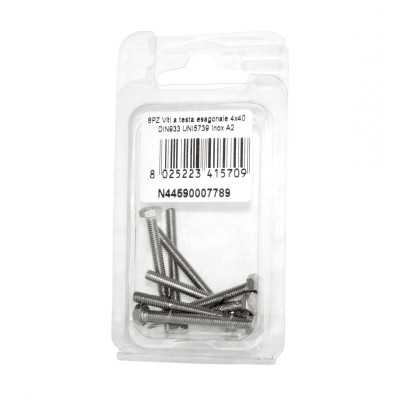 DIN993 St. Steel A2 Flat Hex Head Screws 4x40mm 8pcs N44590007789