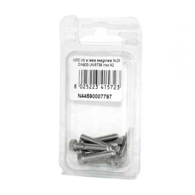 DIN993 St. Steel A2 Flat Hex Head Screws 5x25mm 10pcs N44590007797