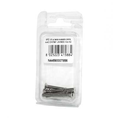 Viti a Brugola DIN7991 UNI5933 Inox A2 a testa svasata piana 4x40mm 6pz N44590007856