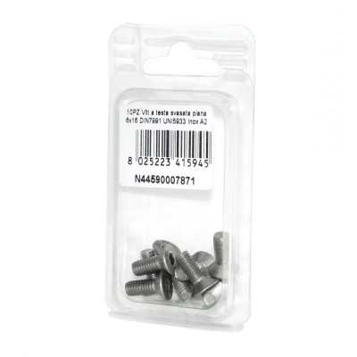 DIN7991 St. Steel A2 Flat Countersunk Head Allen Screws 6x16mm 10pcs N44590007871