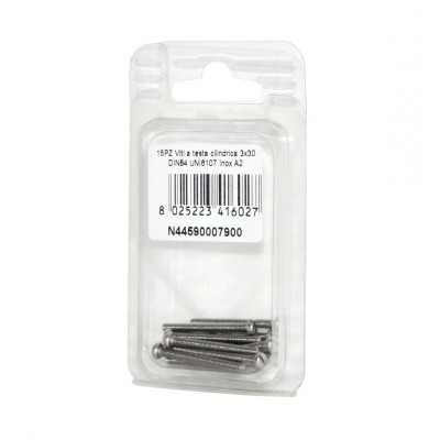 A2 DIN 84 UNI 6107 Stainless steel Cylindrical Head Screws 3x30mm 15pcs N44590007900