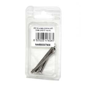 A2 DIN 84 UNI 6107 Stainless steel Cylindrical Head Screws 4x50mm 6pcs N44590007909