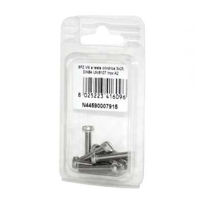 A2 DIN 84 UNI 6107 Stainless steel Cylindrical Head Screws 5x25mm 8pcs N44590007915