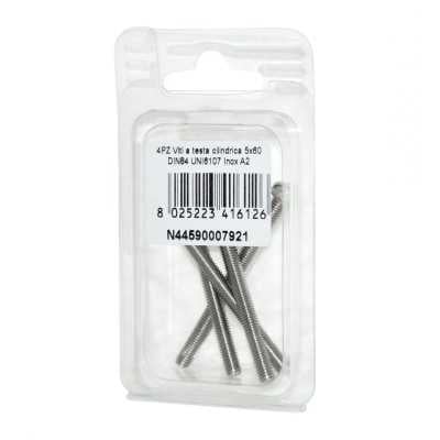 A2 DIN 84 UNI 6107 Stainless steel Cylindrical Head Screws 5x60mm 4pcs N44590007921