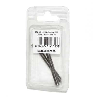 A2 DIN 84 UNI 6107 Stainless steel Cylindrical Head Screws 6x60mm 2pcs N44590007930