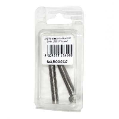 A2 DIN 84 UNI 6107 Stainless steel Cylindrical Head Screws 8x60mm 2pcs N44590007937