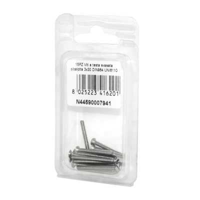 DIN 964 UNI 6110 A2 stainless steel screws flare ball-head 3x30mm 15Pcs N44590007941