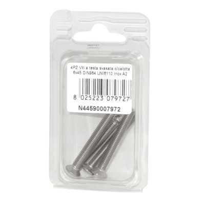 DIN 964 UNI 6110 A2 Stainless Steel Screws flare ball-head 6x45mm 4Pcs N44590007972