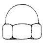 Cap nut A2 UNI5721 M10 N60144508010