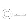 Flat washer A2 UNI1733 14x56mm N60144508060