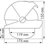 Black Offshore 135 Compass Black conical card Front reading FNIP23484
