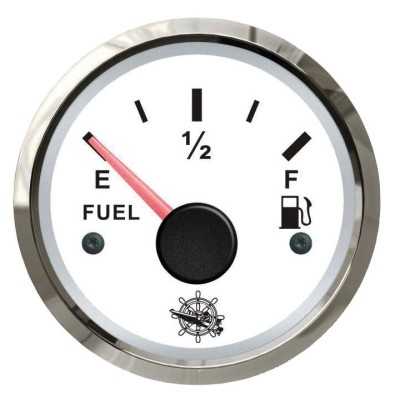 Osculati Indicatore Livello Carburante 240-33 Ohm 12/24V Quadrante Bianco Lunetta Lucida OS2732201-18%