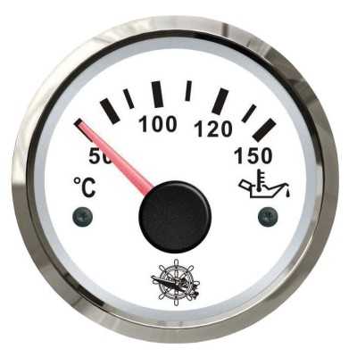 Osculati Oil temperature gauge Signal 50-150°C 12/24V White Dial OS2732209