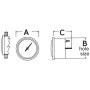 Osculati 12V Voltmeter Scale 8/16V White Dial Glossy Bezel OS2732214