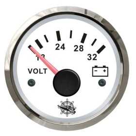 Osculati Voltometro Scala 18/32V 24V Quadrante Bianco Lunetta Lucida OS2732215-18%