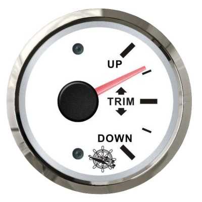 Osculati Indicatore TRIM Segnale 0-190 Ohm 12/24V Quadrante Bianco Lunetta Lucida OS2732220-18%