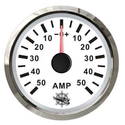 Osculati Amperometro Scala +-50A 12/24V A.57xB.51xC.45mm Bianco OS2732223-18%