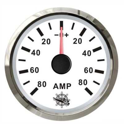 Osculati Ammeter Scale +- 80A 12/24V A.57xB.51xC.45mm White OS2732224