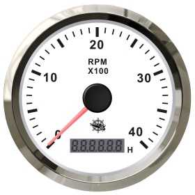 Osculati Contagiri Elettronico Universale con Contaore 0-4000RPM 12/24V Quadrante Bianco OS2732702-18%