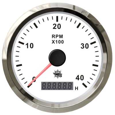 Osculati Contagiri Elettronico Universale con Contaore 0-4000RPM 12/24V Quadrante Bianco OS2732702-18%