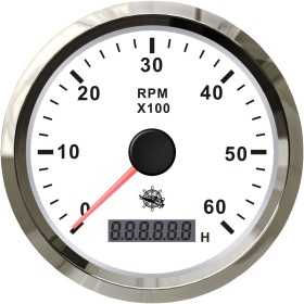 Osculati Contagiri Elettronico Universale con Contaore 0-6000RPM 12/24V Quadrante Bianco OS2732703-18%