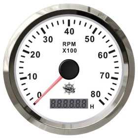 Osculati Contagiri Elettronico Universale con Contaore 0-8000RPM 12/24V Quadrante Bianco OS2732704-18%