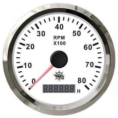 Osculati Contagiri Elettronico Universale con Contaore 0-8000RPM 12/24V Quadrante Bianco OS2732704-18%