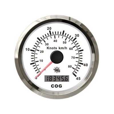 Osculati 12V Speedometer with GPS compass White Dial Glossy Bezel OS2778001