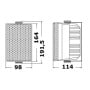 2-way stereo speakers series Cabinet for indoor/outdoor 98x191.5x114mm OS2973001