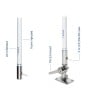 Scout KS-72 Antenna CB in vetroresina 240cm con Cavo RG-58 5m N100266501077-10%