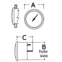 Osculati 12-24V Speedometer Totalizer Compass White Dial Glossy Bezel OS2778101