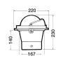 Riviera B6/W3 recess fit compass for sail boats Black dial Black body OS2500200