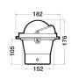 Riviera 5 BW3 recess fit compass Black dial Black body OS2502900