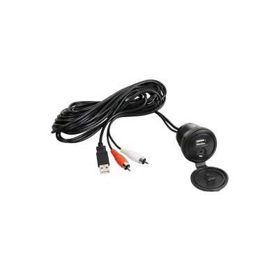 Auxiliary USB-AUX cable with watertight panel OS2953008