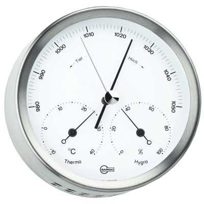 Barigo Steel Baro/Thermo/Hygrometer minimalist series 102x100x40mm OS2808001